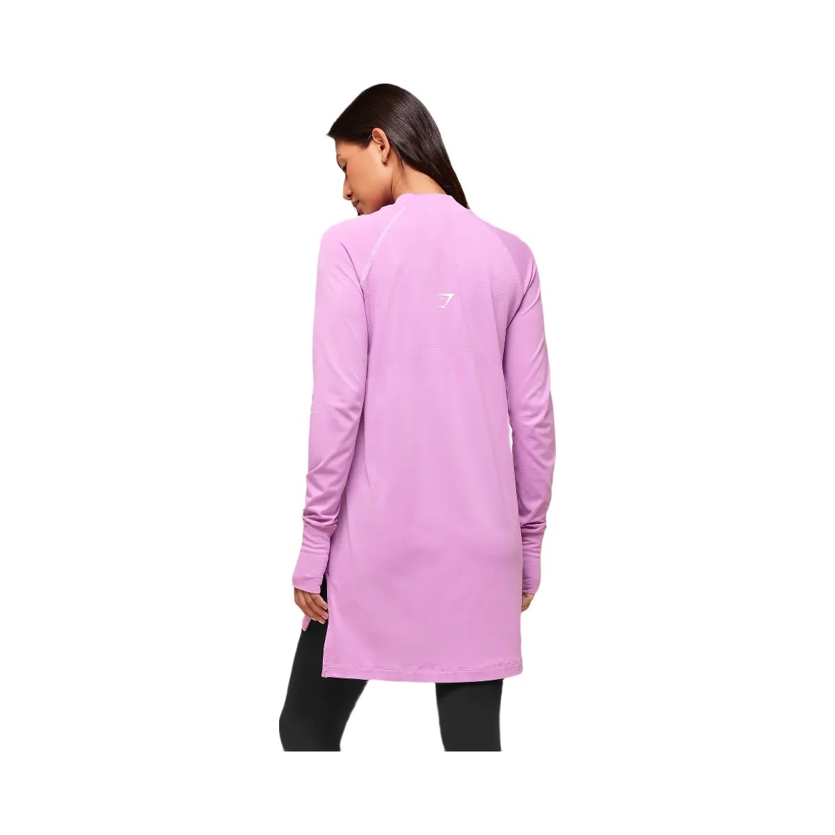 Gymshark Vital Long Line Top - Sour Pink Marl - HypeFly India View 2