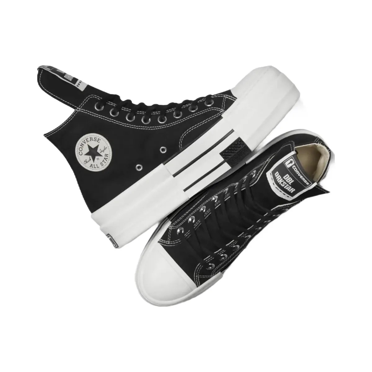 Converse Drkshdw Chuck Taylor All Star Dbl Drkstar Hi Rick Owens Drkstar Black - HypeFly India View 5
