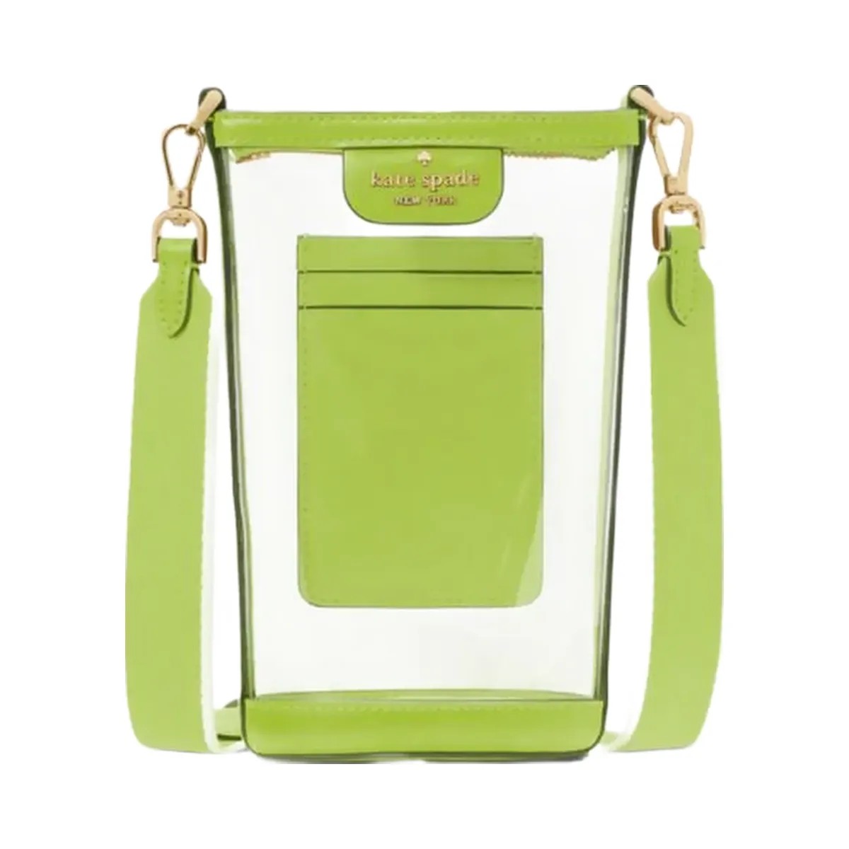 Kate Spade Clare Clear Phone Crossbody Grasshopper Green - HypeFly India View 1