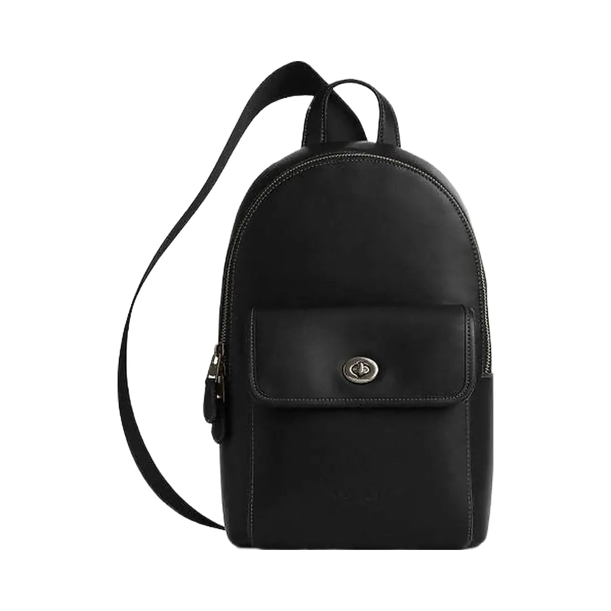 Coach Turnlock Sling Pack Smooth Leather-Gunmetal-Black - HypeFly India View 1