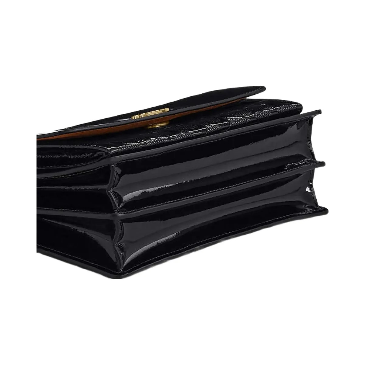 Coach Klare Crossbody Bag In Signature Leather Novelty Leather-Gold-Black - HypeFly India View 4