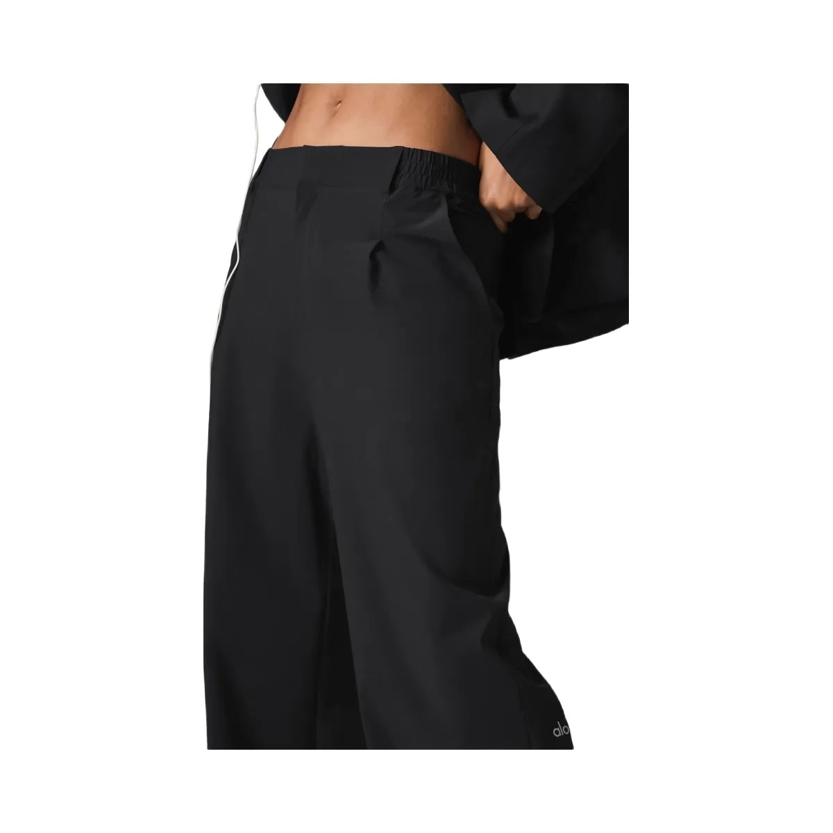 Alo Women's High-Waist Pursuit Trouser (Long) - Black - HypeFly India View 2