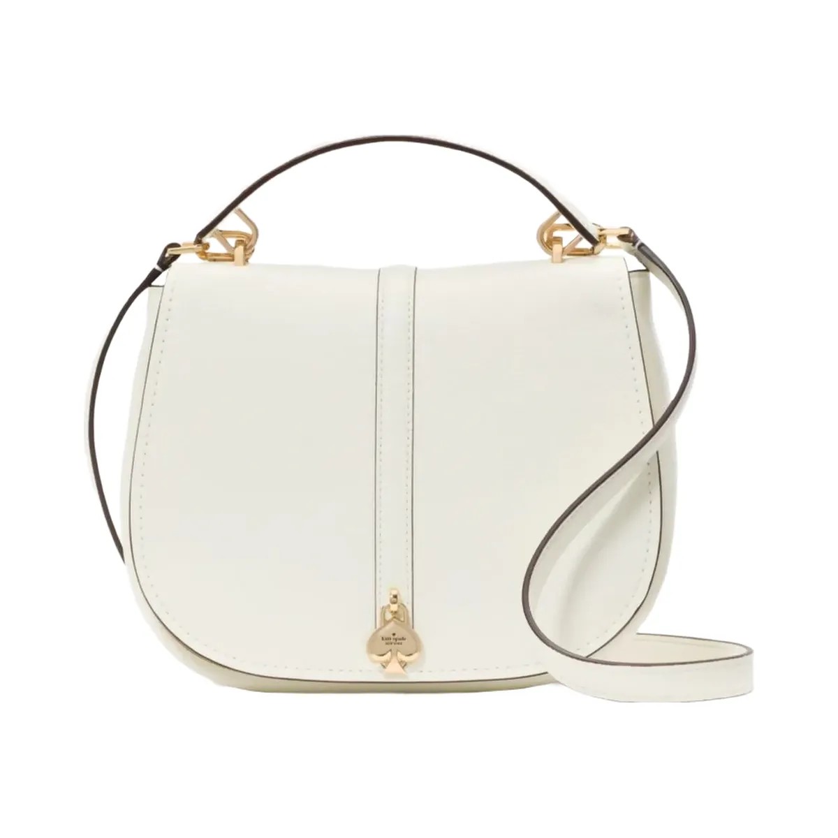 Kate Spade Kayla Pebbled Leather Saddle Bag Meringue - HypeFly India View 1