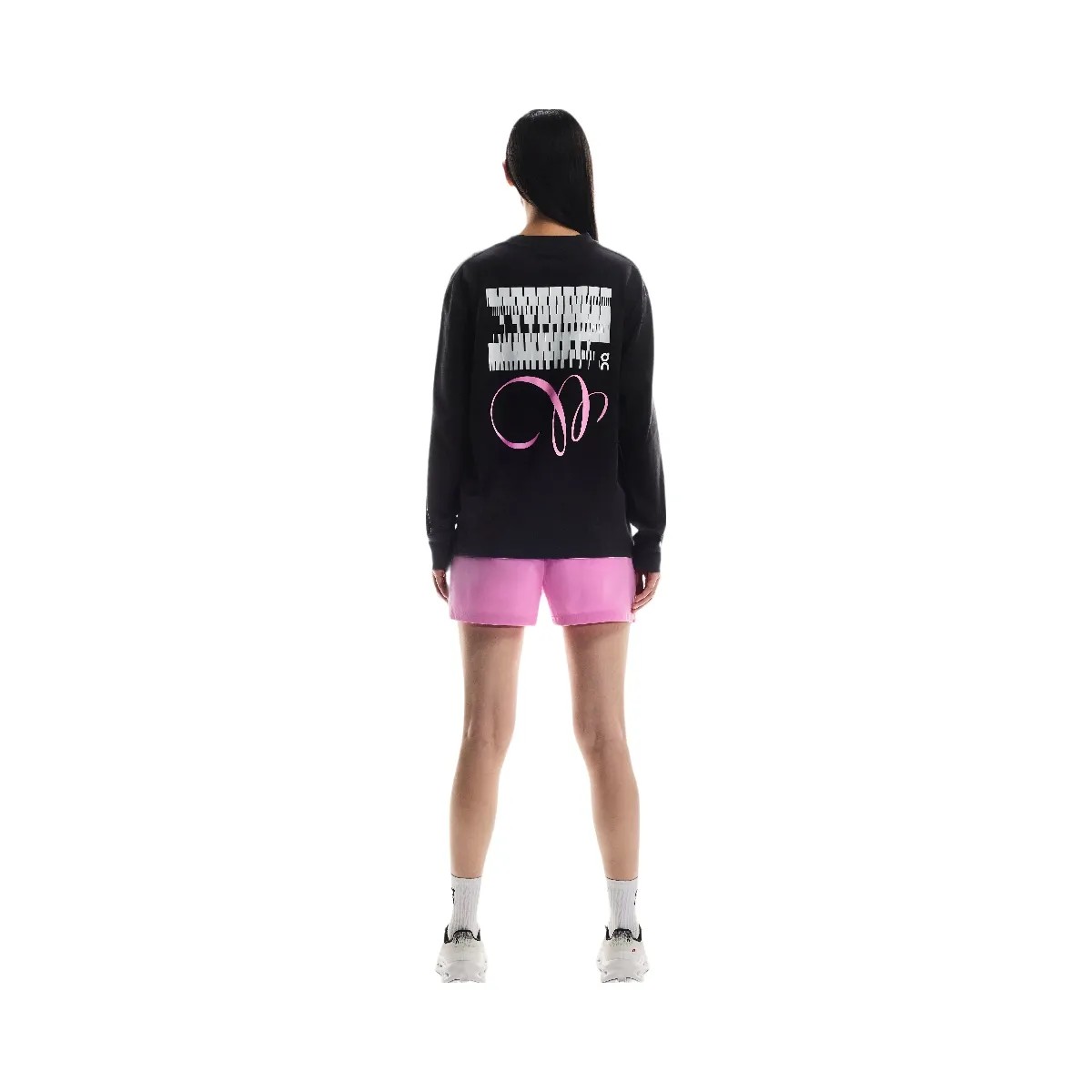 On Club Long-T Graphic Black - HypeFly India View 2