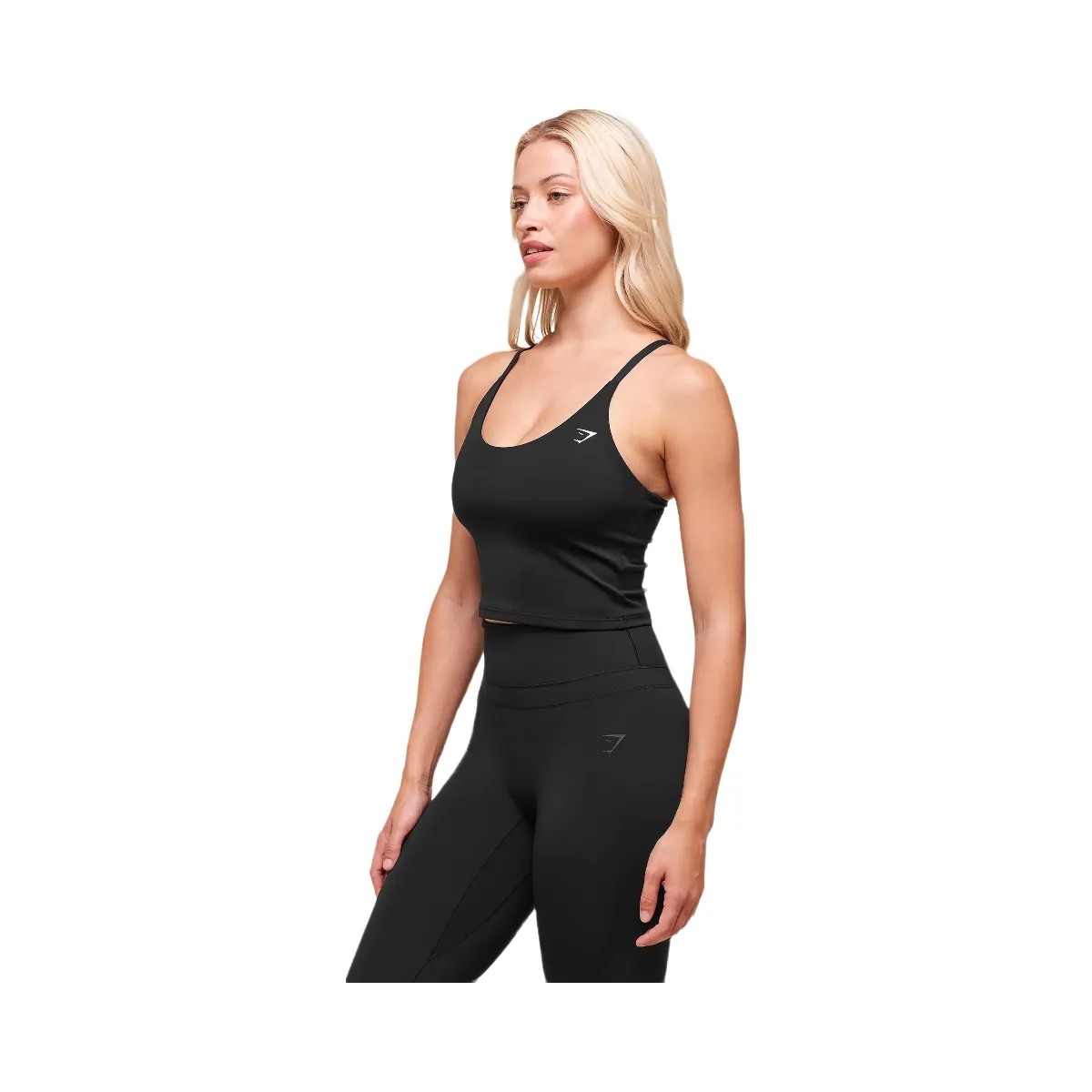Gymshark Training Cami Tank With Shelf - Black - HypeFly India View 3