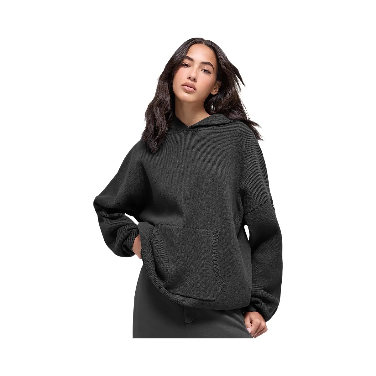 Alo Scholar Hooded Sweater - Anthracite - HypeFly India View 1