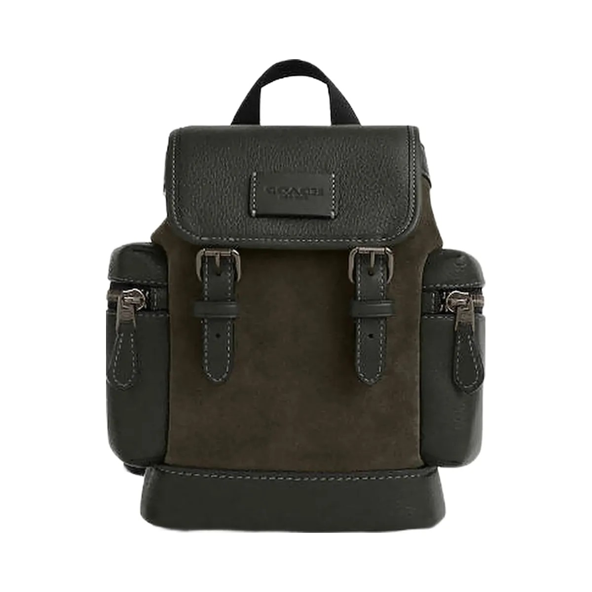 Coach Sprint Sling Pack Suede-Qb-Uniform Green - HypeFly India View 1