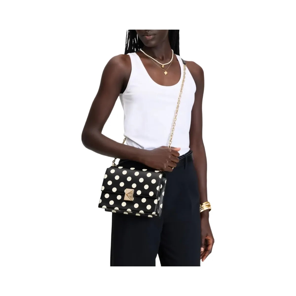 Kate Spade Deco Chain Shoulder Bag Black Multi - HypeFly India View 2