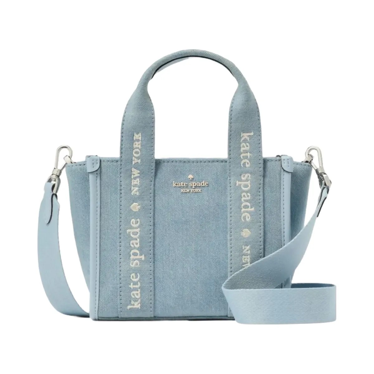 Kate Spade Kip Denim Mini Tote Blue Multicolor - HypeFly India View 1