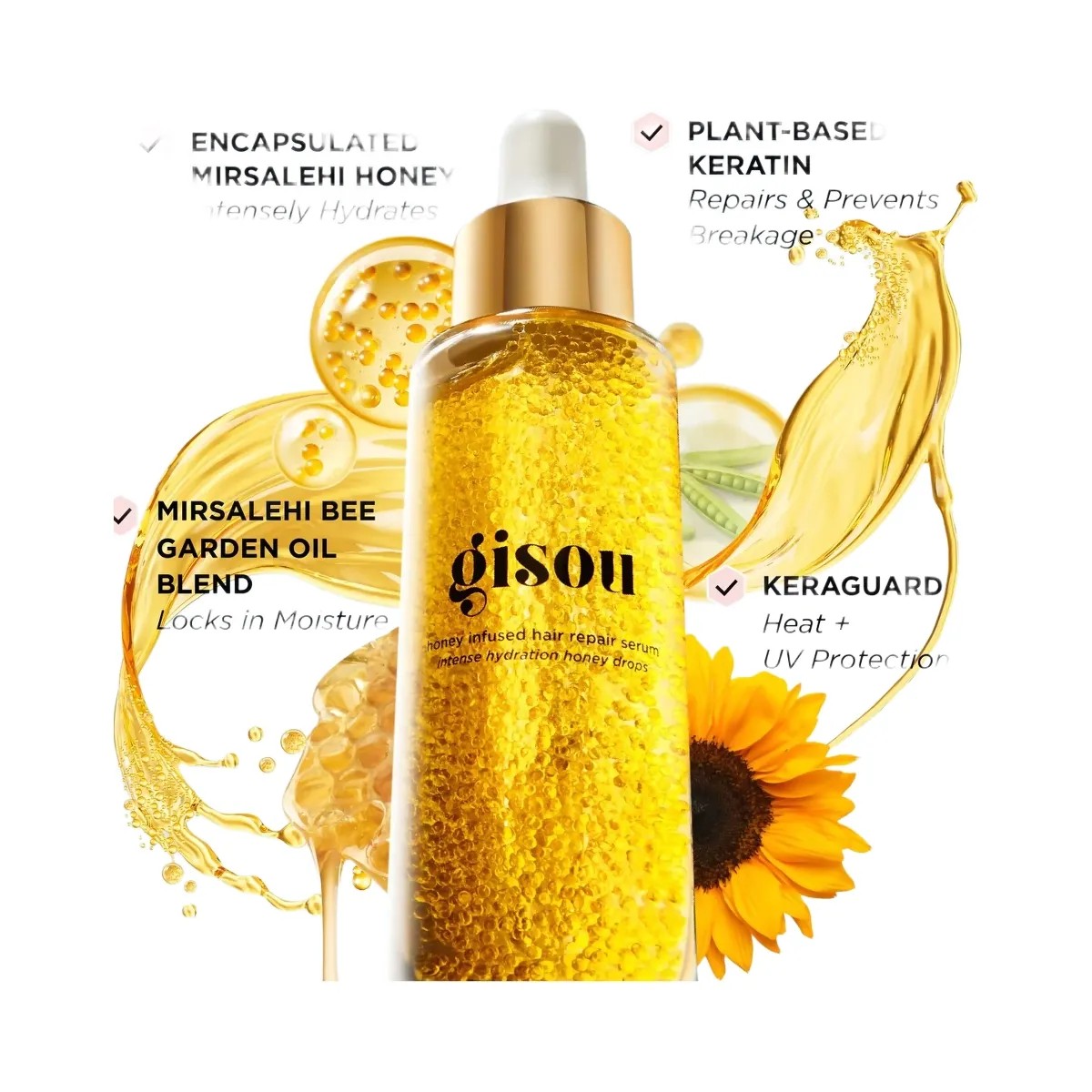 Gisou Honey Infused Hair Repair Serum - HypeFly India View 5
