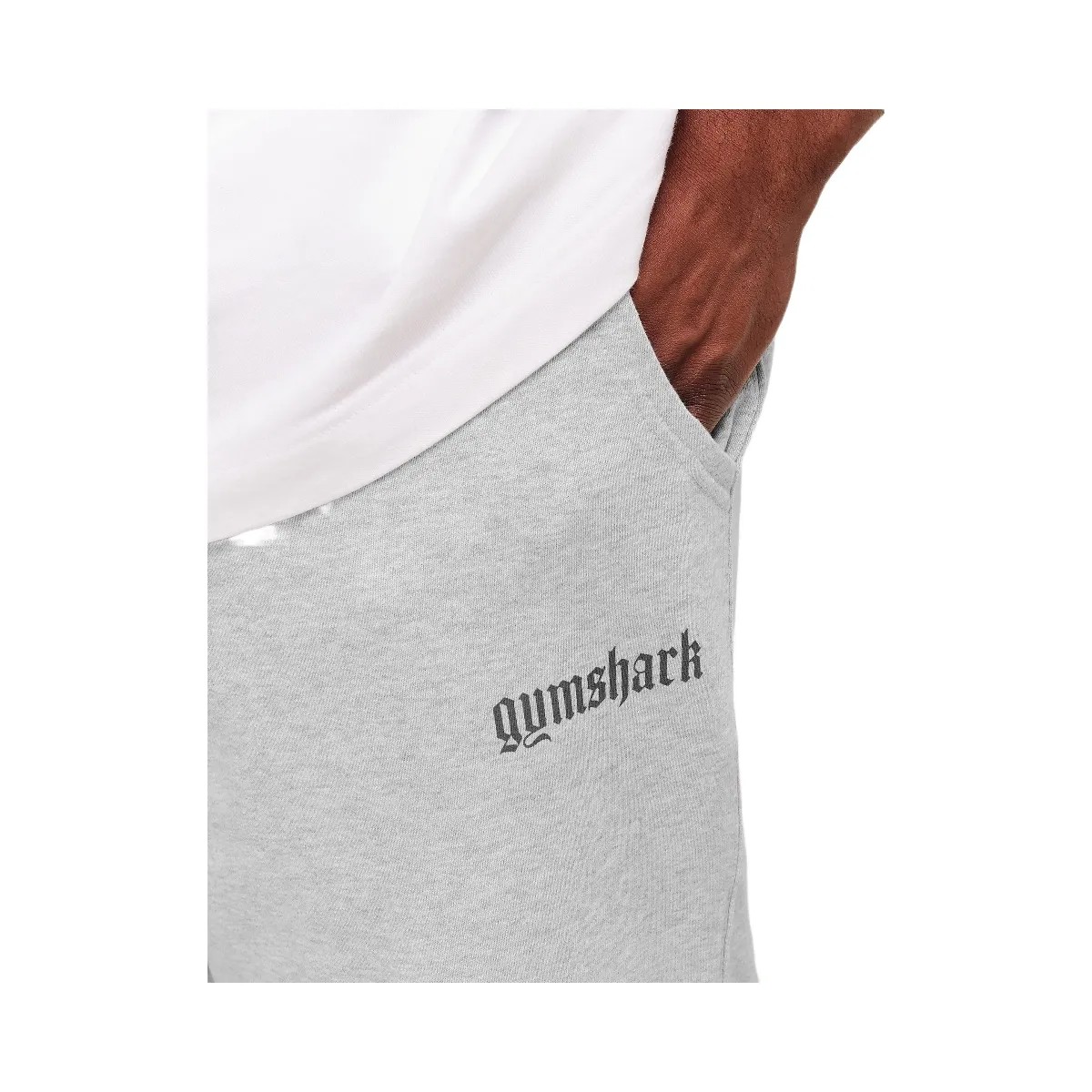Gymshark Olde English Joggers - Soft Grey Marl - HypeFly India View 5