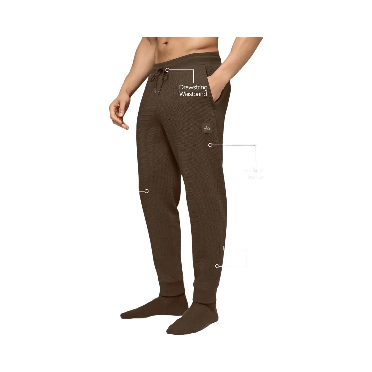 Alo Men's Waffle Lounge Jogger - Espresso - HypeFly India View 1