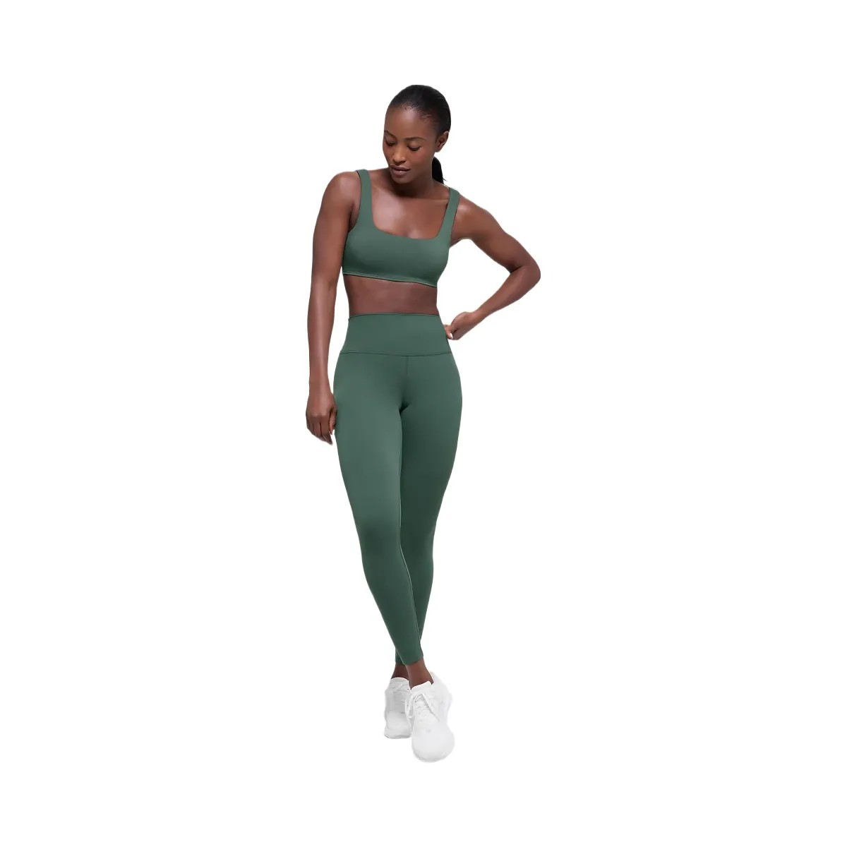 Alo Women's ALO Softsculpt Precision Bra - Clover Green - HypeFly India View 3