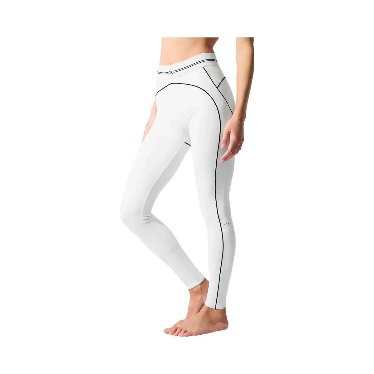 Alo Women's Airbrush High-Waist Heart Throb Legging - White/Black - HypeFly India View 2