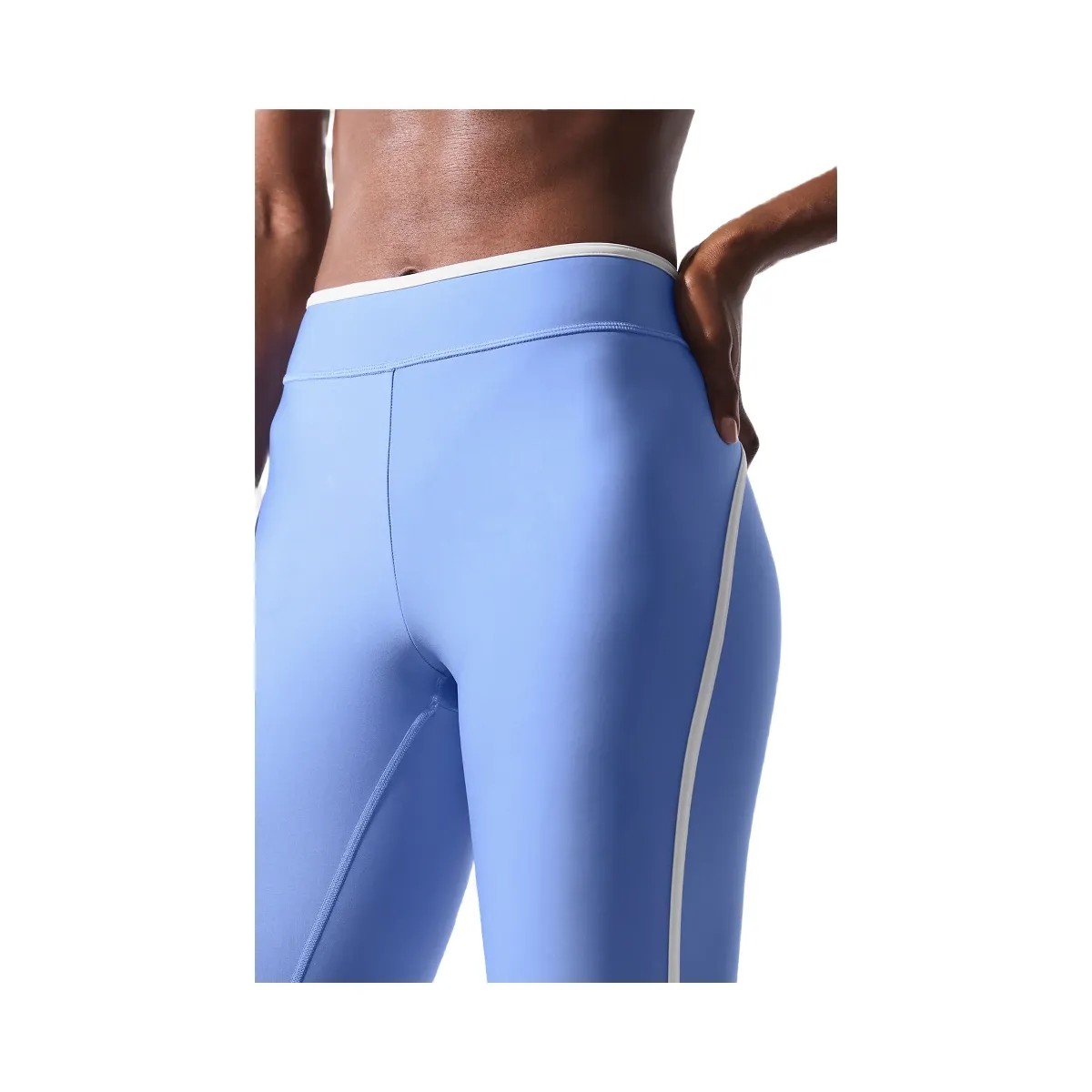 Alo Women's Airlift High Waist Charger 7/8 Legging - Crystal Clear Blue/White - HypeFly India View 4