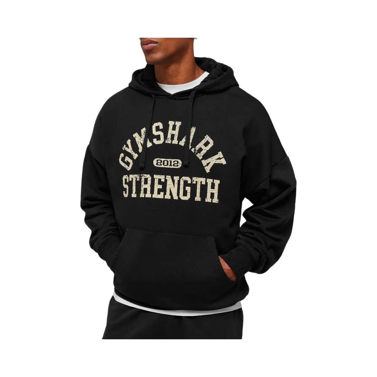 Gymshark 2012 Strength Hoodie - Black - HypeFly India View 4