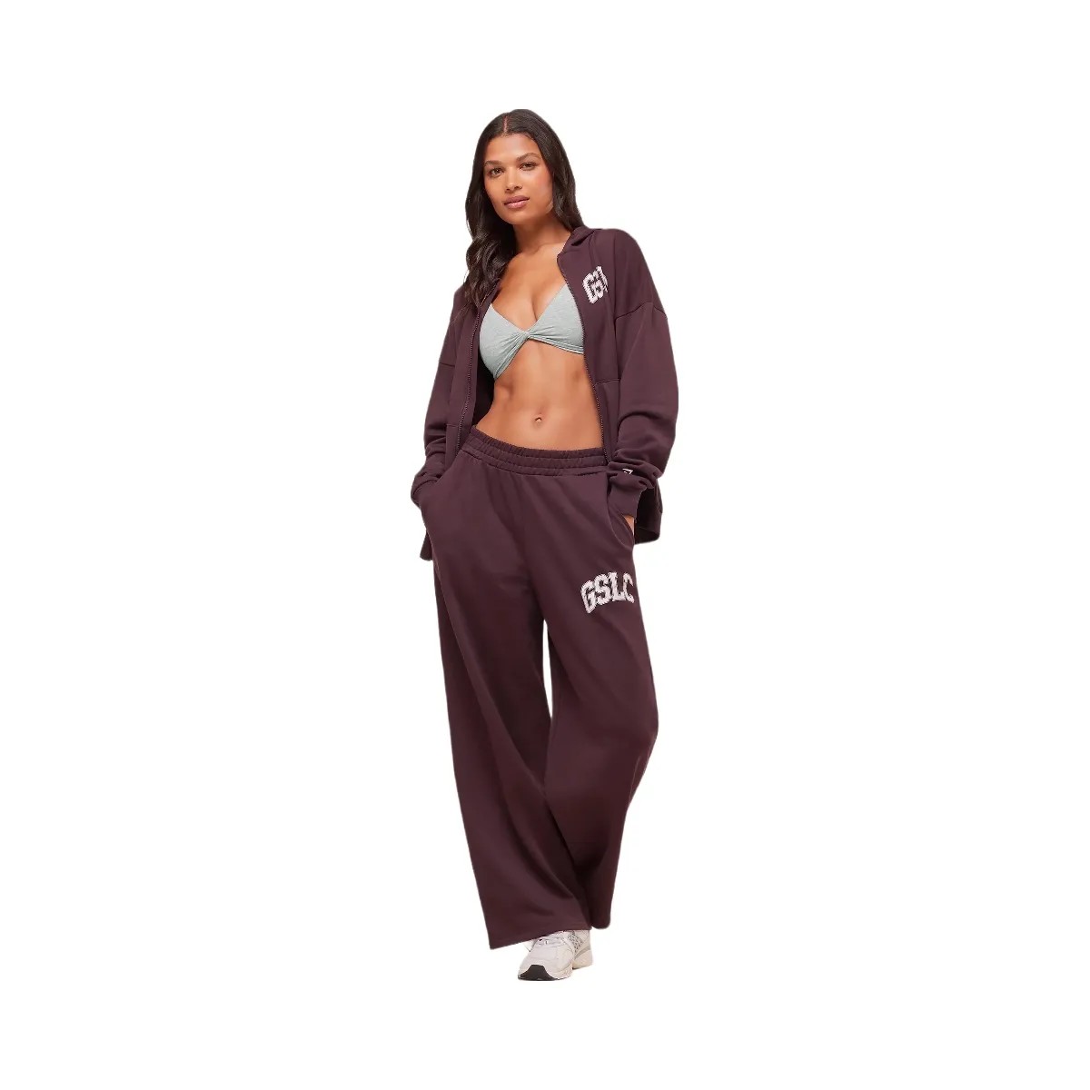 Gymshark GSLC Lifting Club Straight Leg Joggers - Cherry Purple - HypeFly India View 5