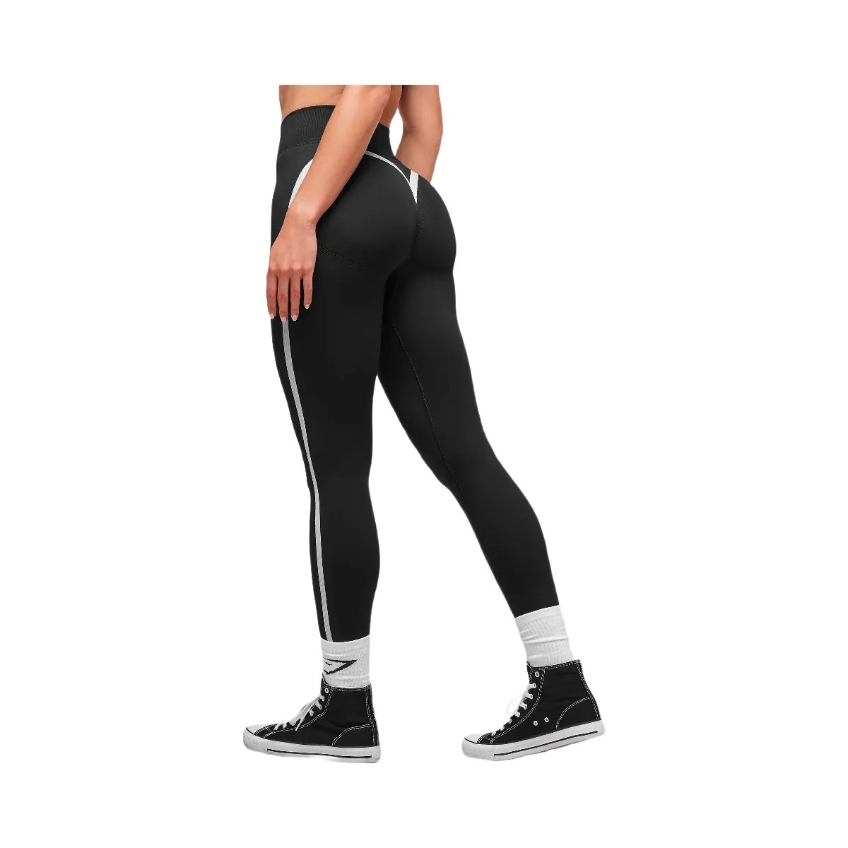 Gymshark Lift Campus Seamless Leggings - Black - HypeFly India View 1