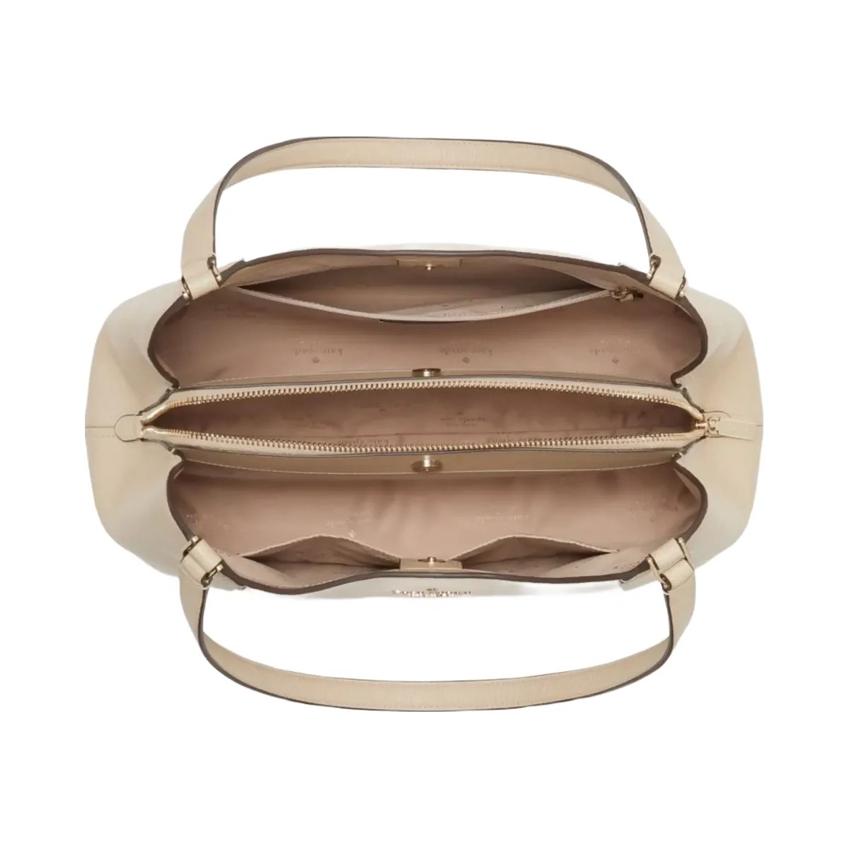 Kate Spade Lena Colorblock Large Triple Compartment Shoulder Bag Light Sand Multi - HypeFly India View 4