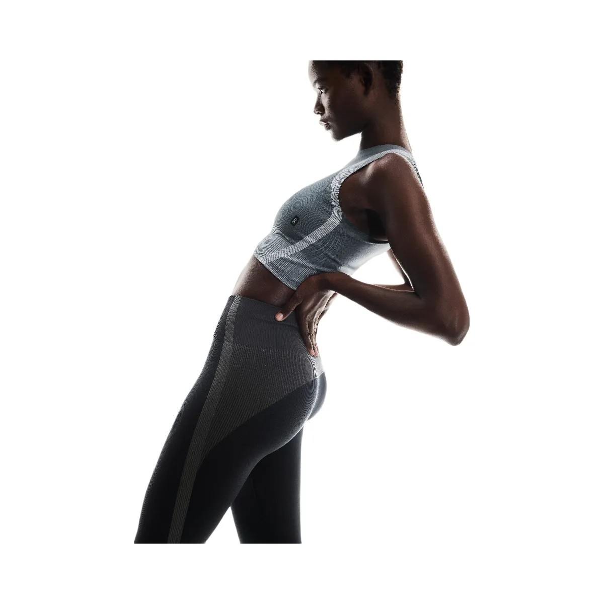 On Studio Knit Tights Black | Eclipse - HypeFly India View 4