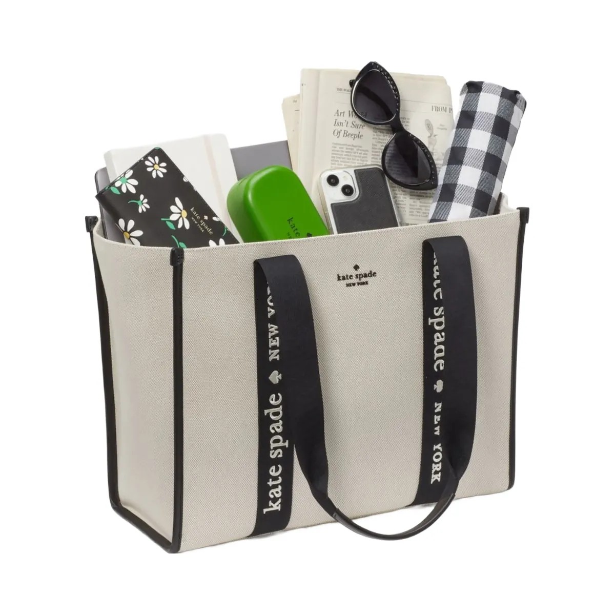 Kate Spade Kip Canvas Large Tote Natural Multi - HypeFly India View 5