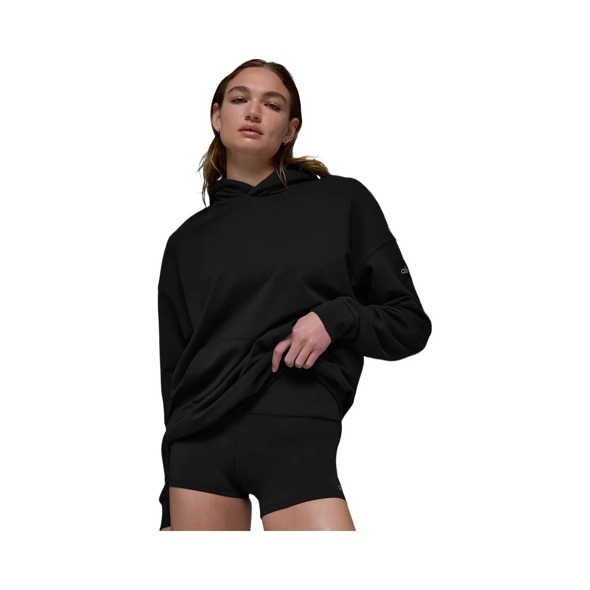 Alo Women's Double Take Hoodie - Black - HypeFly India View 1