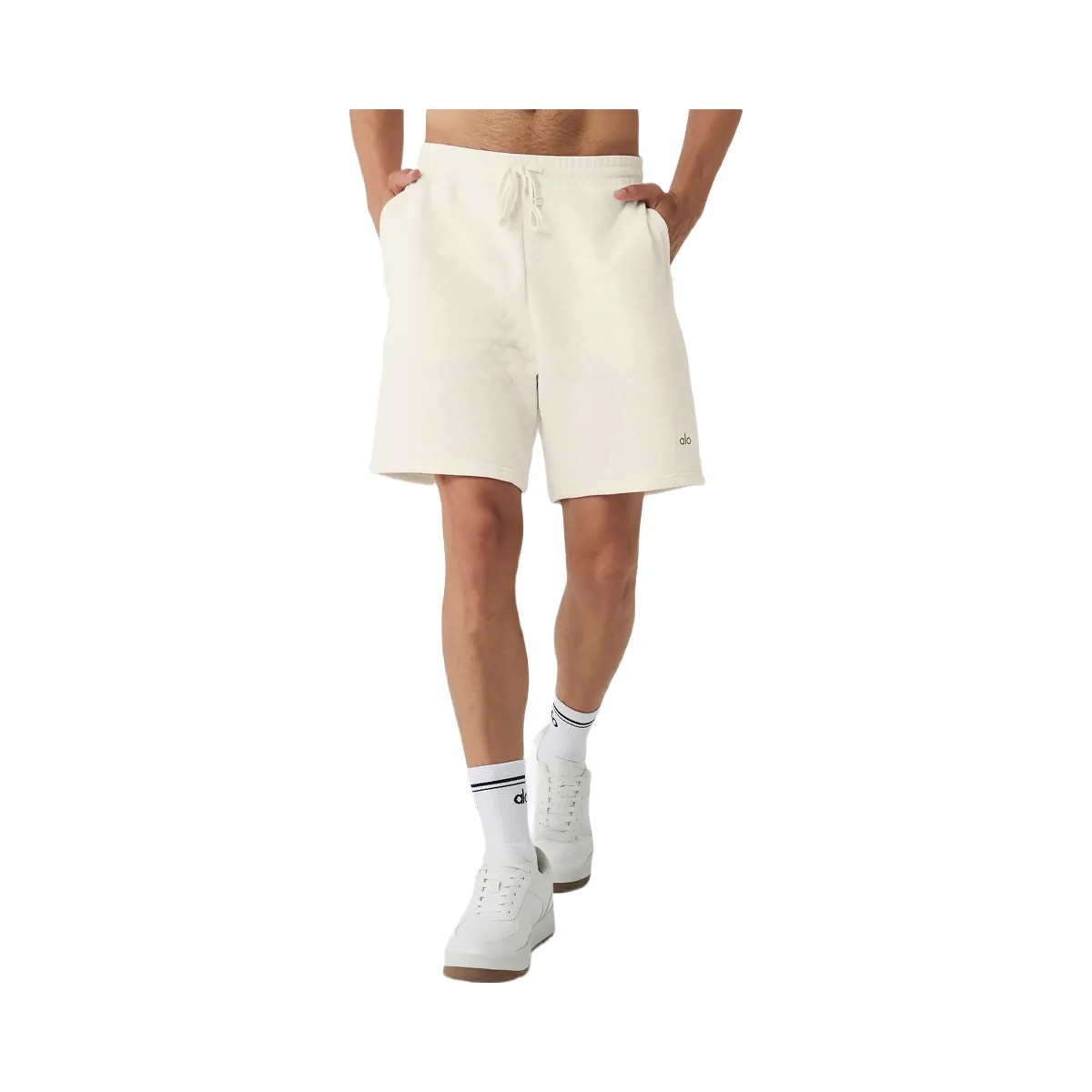 Alo Men's Quilted Stadium Short - Ivory - HypeFly India View 1