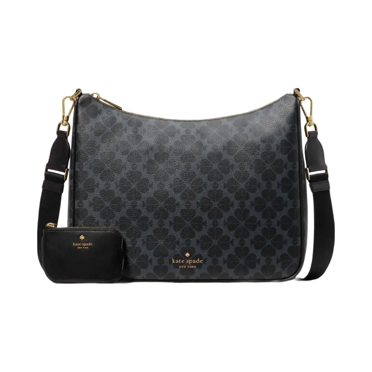 Kate Spade Flower Large Crossbody With Pouch Black - HypeFly India View 1