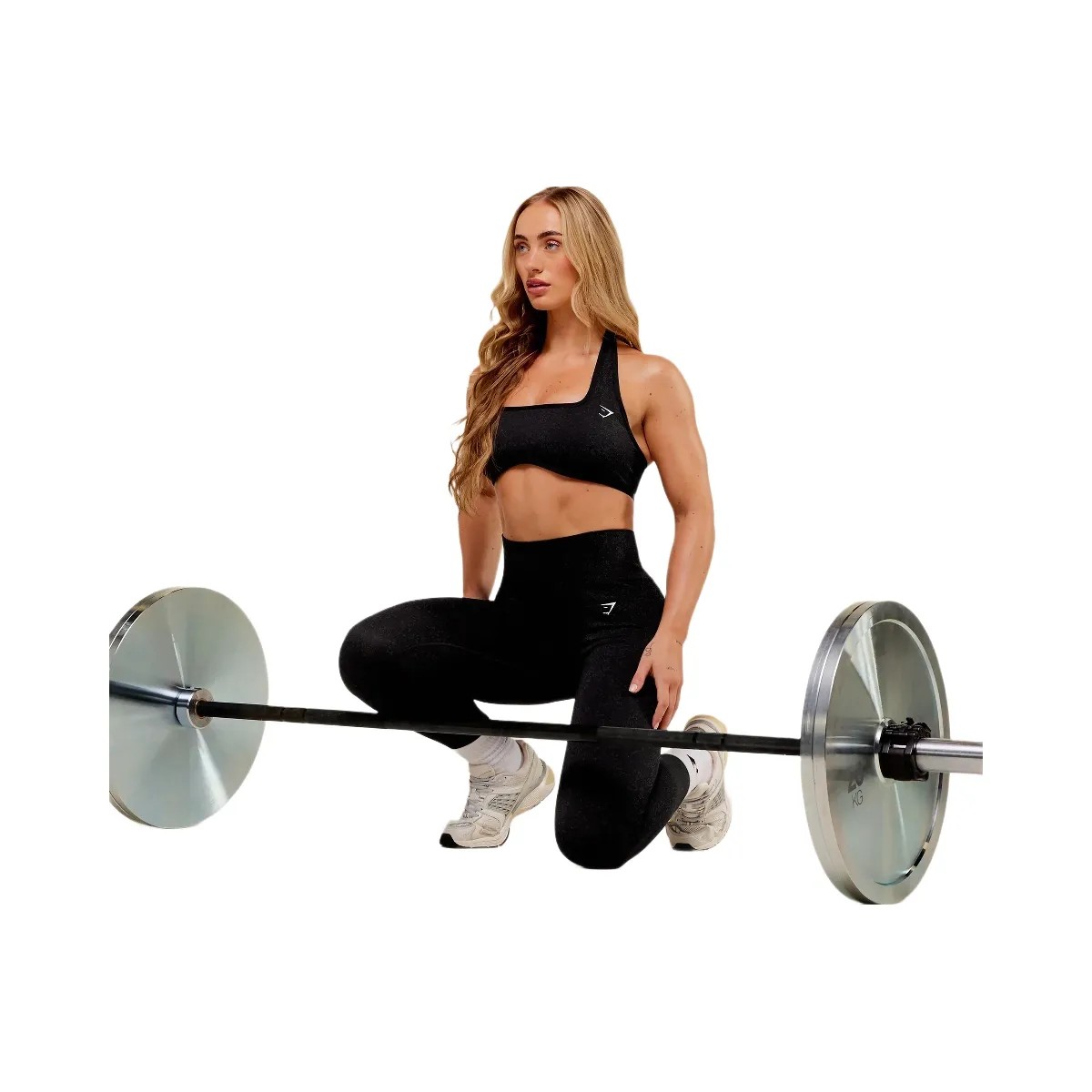 Gymshark Adapt Fleck x Whitney Halterneck Sports Bra - Black - HypeFly India View 6