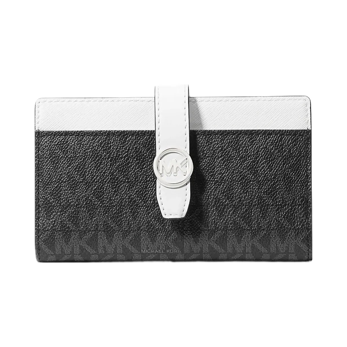 Michael Kors Greenwich Medium Signature Logo Wallet Black Combo - HypeFly India View 1