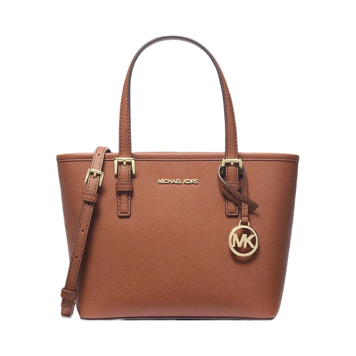 Michael Kors Jet Set Travel Extra-Small Saffiano Leather Top-Zip Tote Bag Luggage - HypeFly India View 1