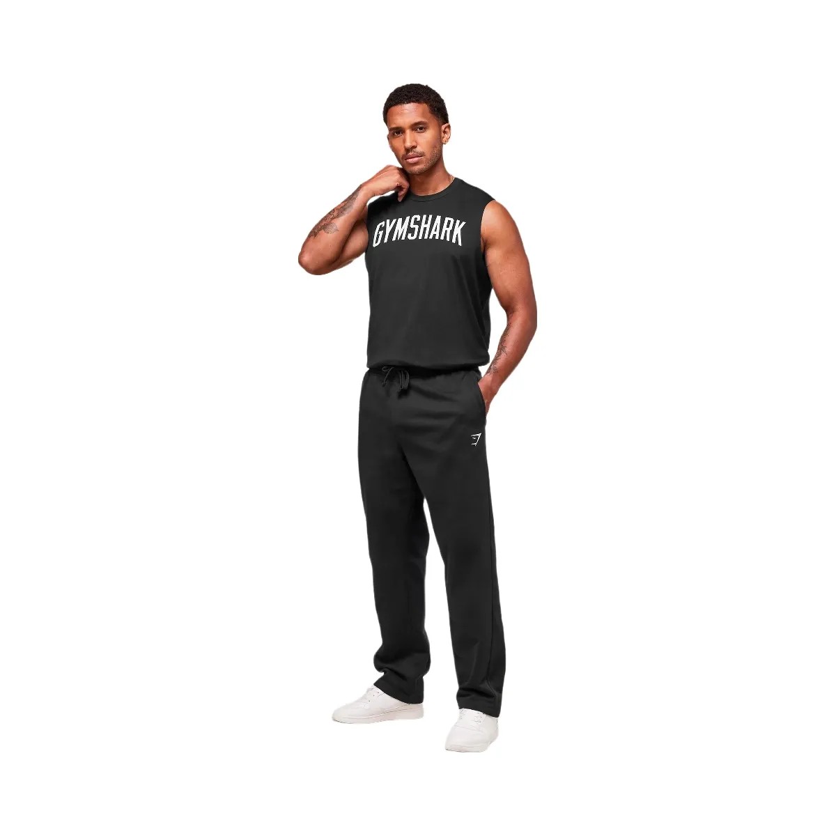 Gymshark Worn Graphic Tank - Black - HypeFly India View 3