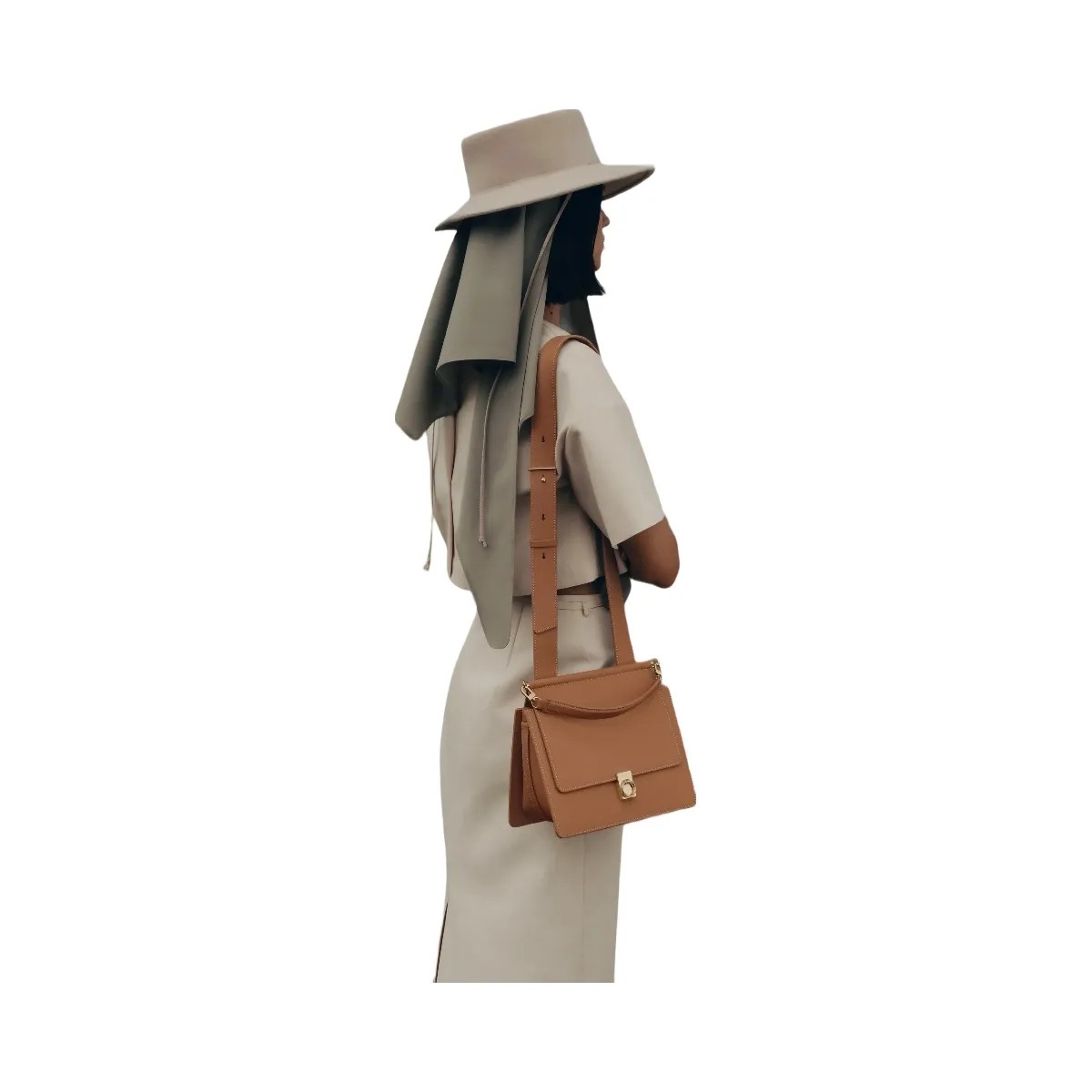 Polene Numero Sept Textured Camel - HypeFly India View 4