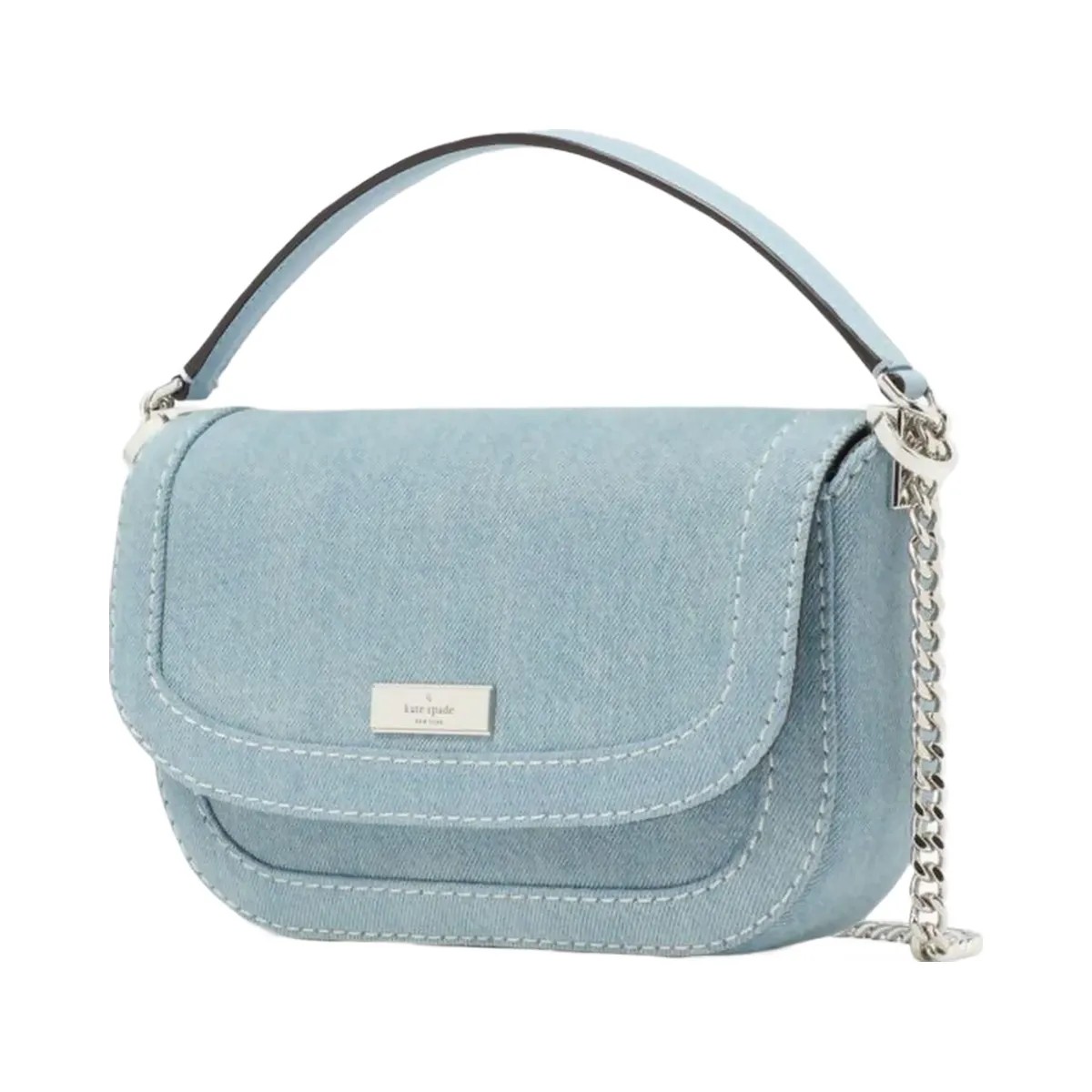 Kate Spade Krista Denim Chain Crossbody Blue Multicolor - HypeFly India View 3