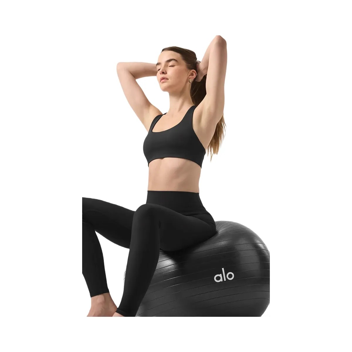 Alo Women's High-Waist Solid Vapor Legging - Black - HypeFly India View 3
