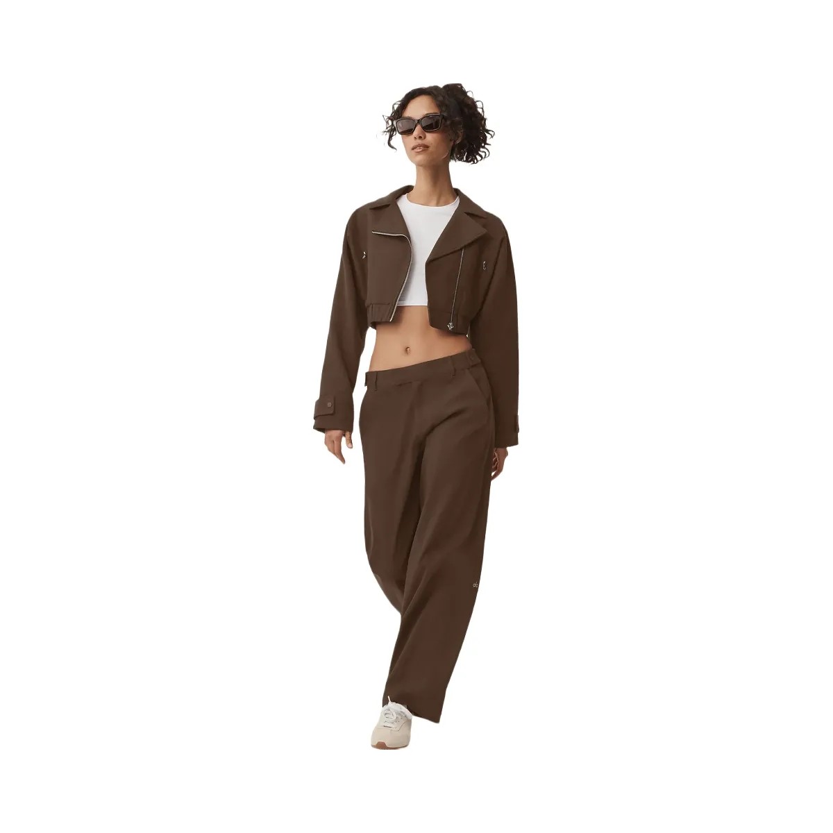 Alo Women's High Road Straight Leg Pant - Espresso - HypeFly India View 1