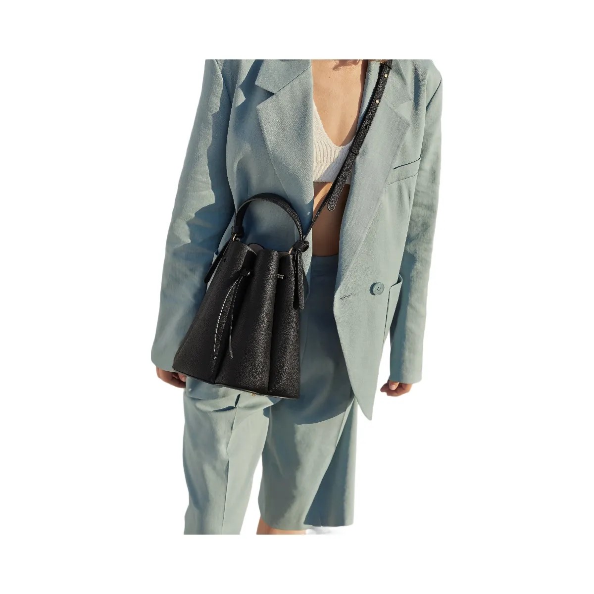Polene Numero Huit Textured Black - HypeFly India View 6