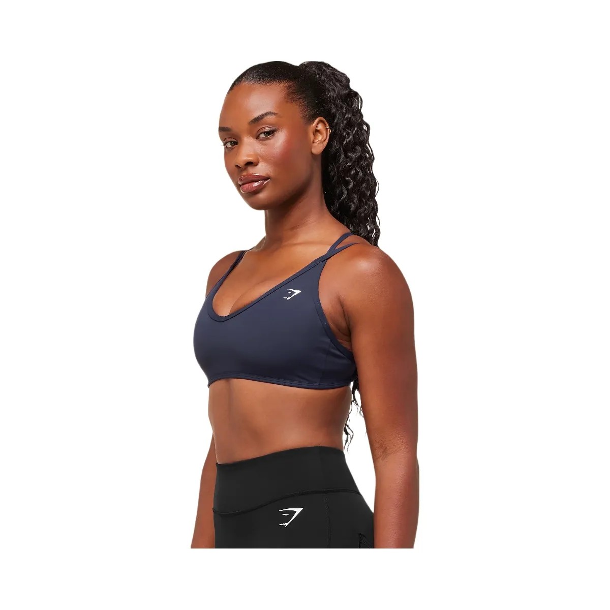 Gymshark Back Gains Sports Bra - Heavy Blue - HypeFly India View 3