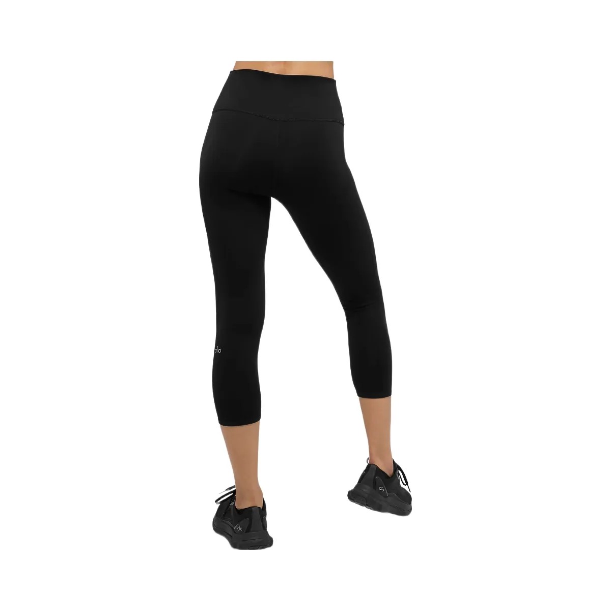 Alo Women's High-Waist Airbrush Capri - Black - HypeFly India View 2