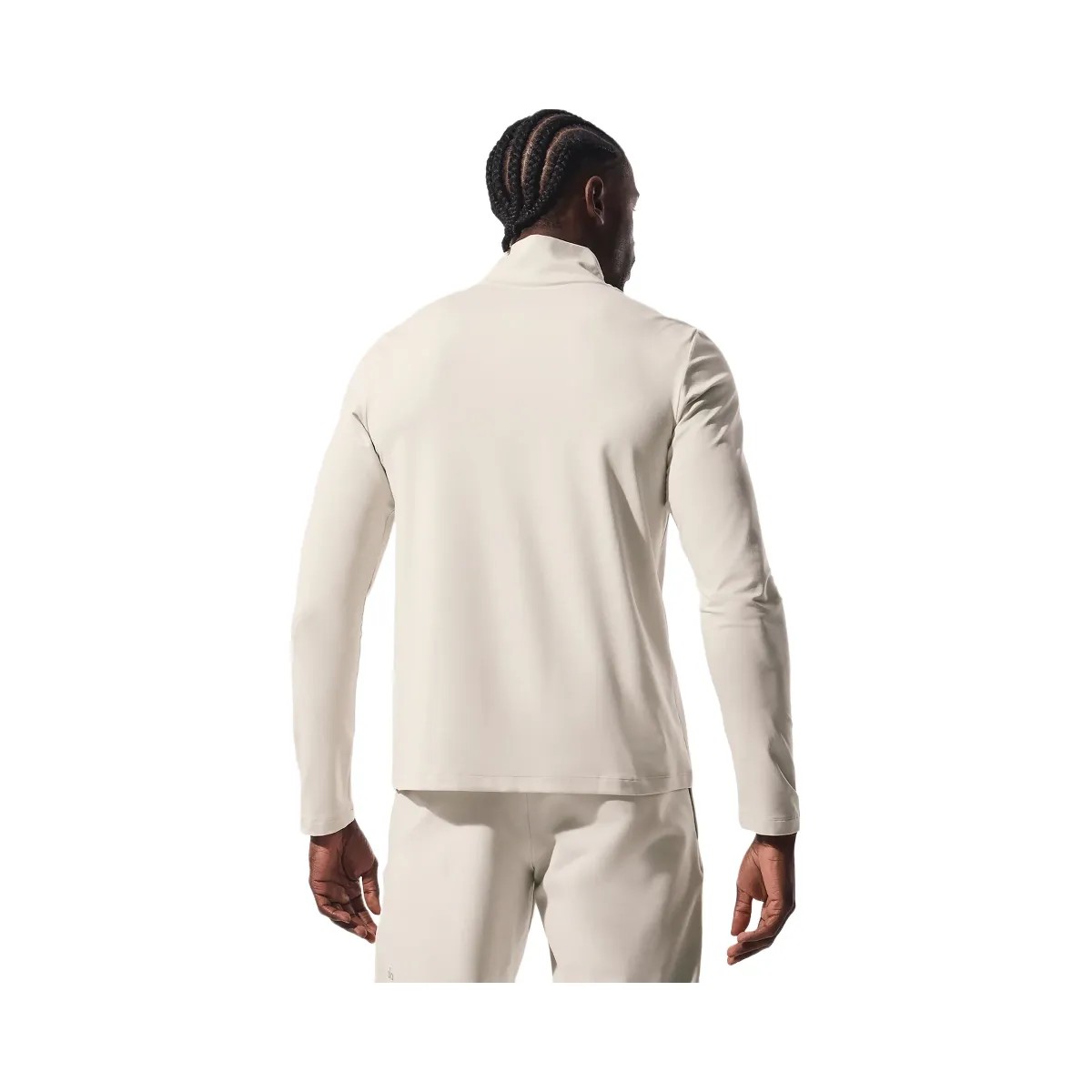Alo Men's Conquer 1/4 Zip Reform Long Sleeve - Bone - HypeFly India View 5
