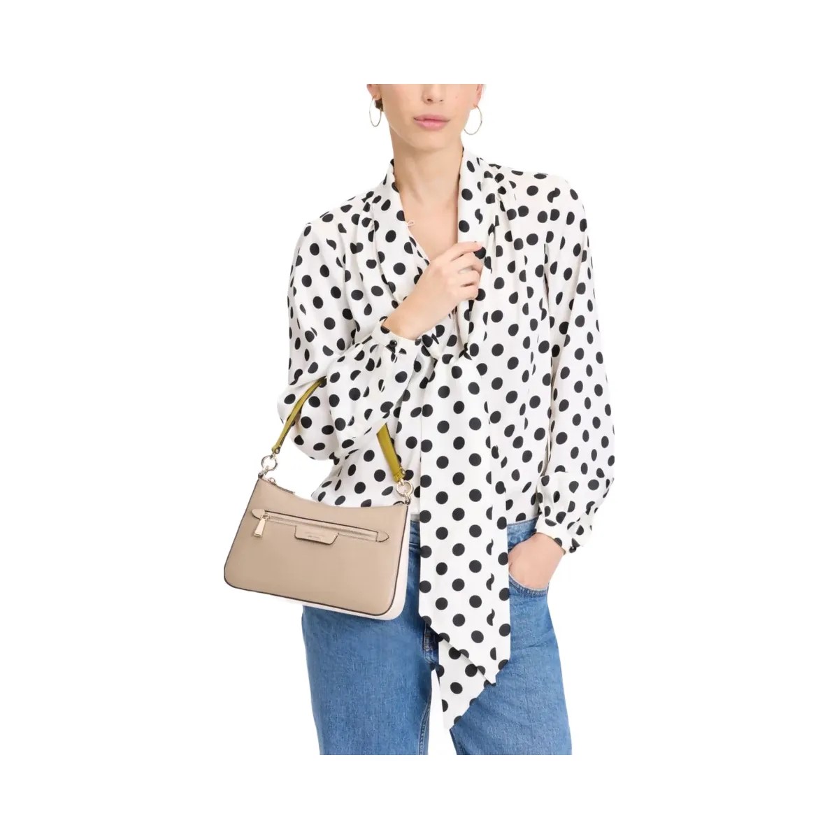 Kate Spade Hudson Colorblocked Convertible Crossbody Timeless Taupe Multi - HypeFly India View 2
