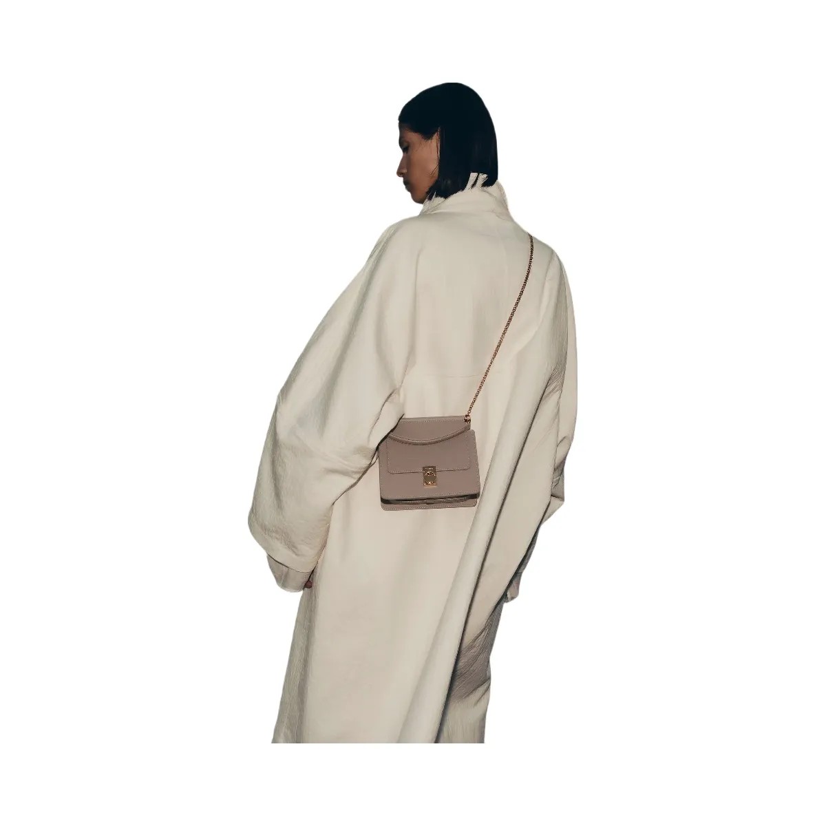 Polene Numero Sept Mini Textured Taupe - HypeFly India View 2