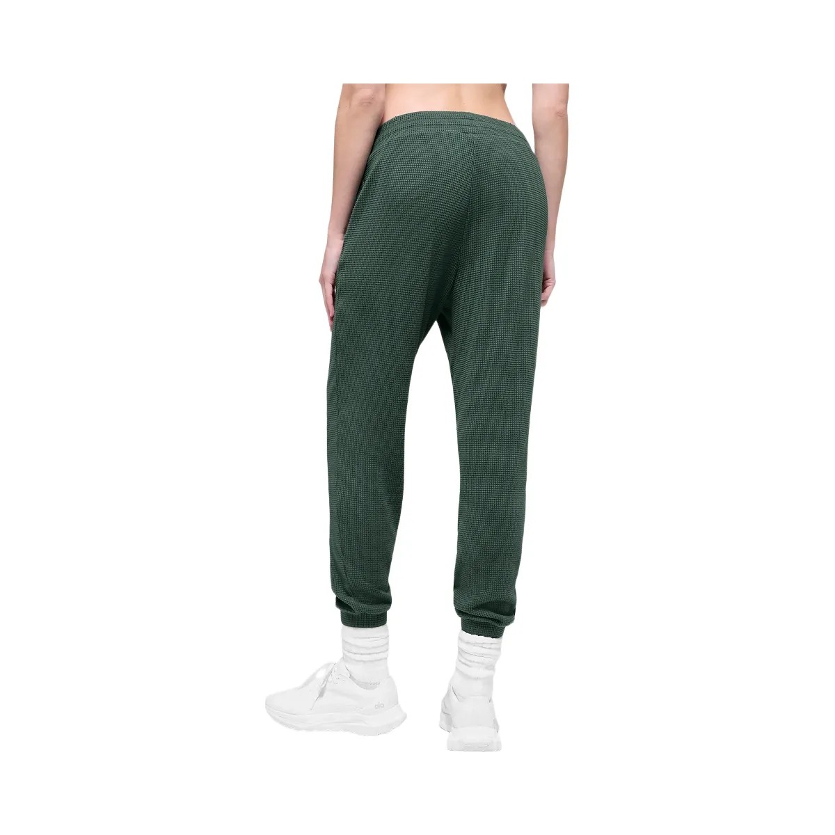 Alo Women's Waffle Weekend Escape Jogger - Clover Green - HypeFly India View 3