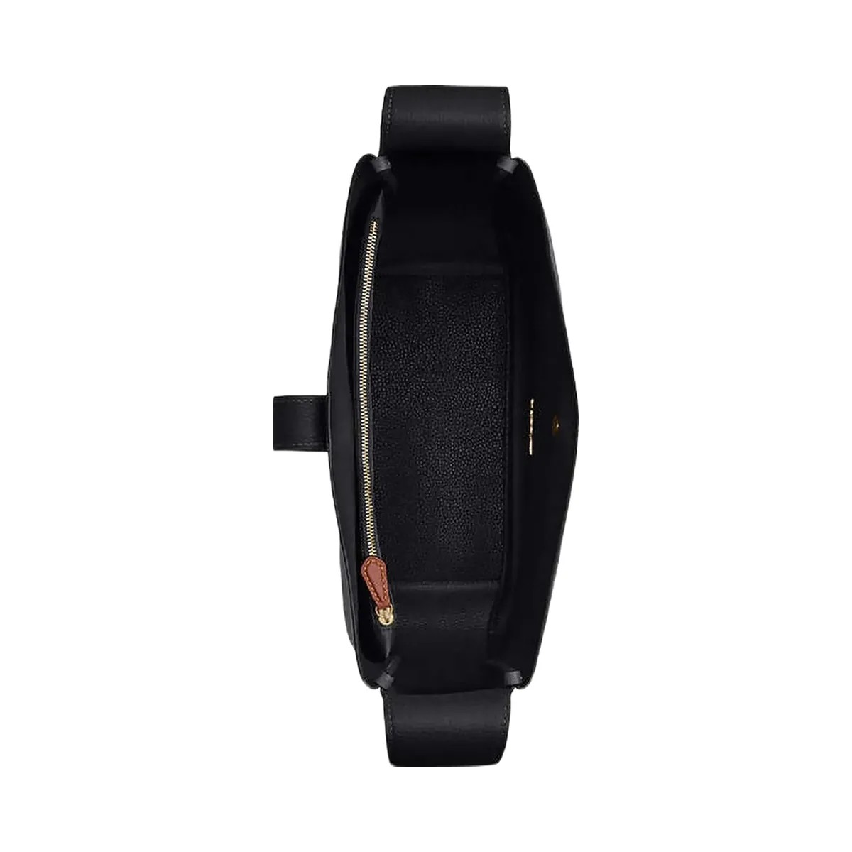 Coach Hadley Large Shoulder Bag Pebbled Leather-Gold-Black - HypeFly India View 4