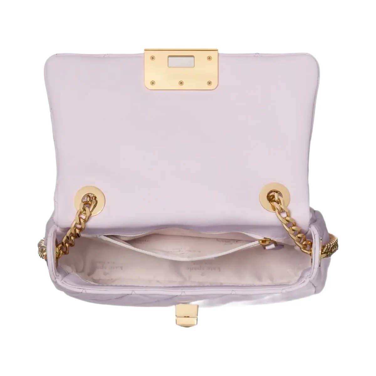 Kate Spade Carey Quilted Small Flap Crossbody Pale Amethyst - HypeFly India View 4