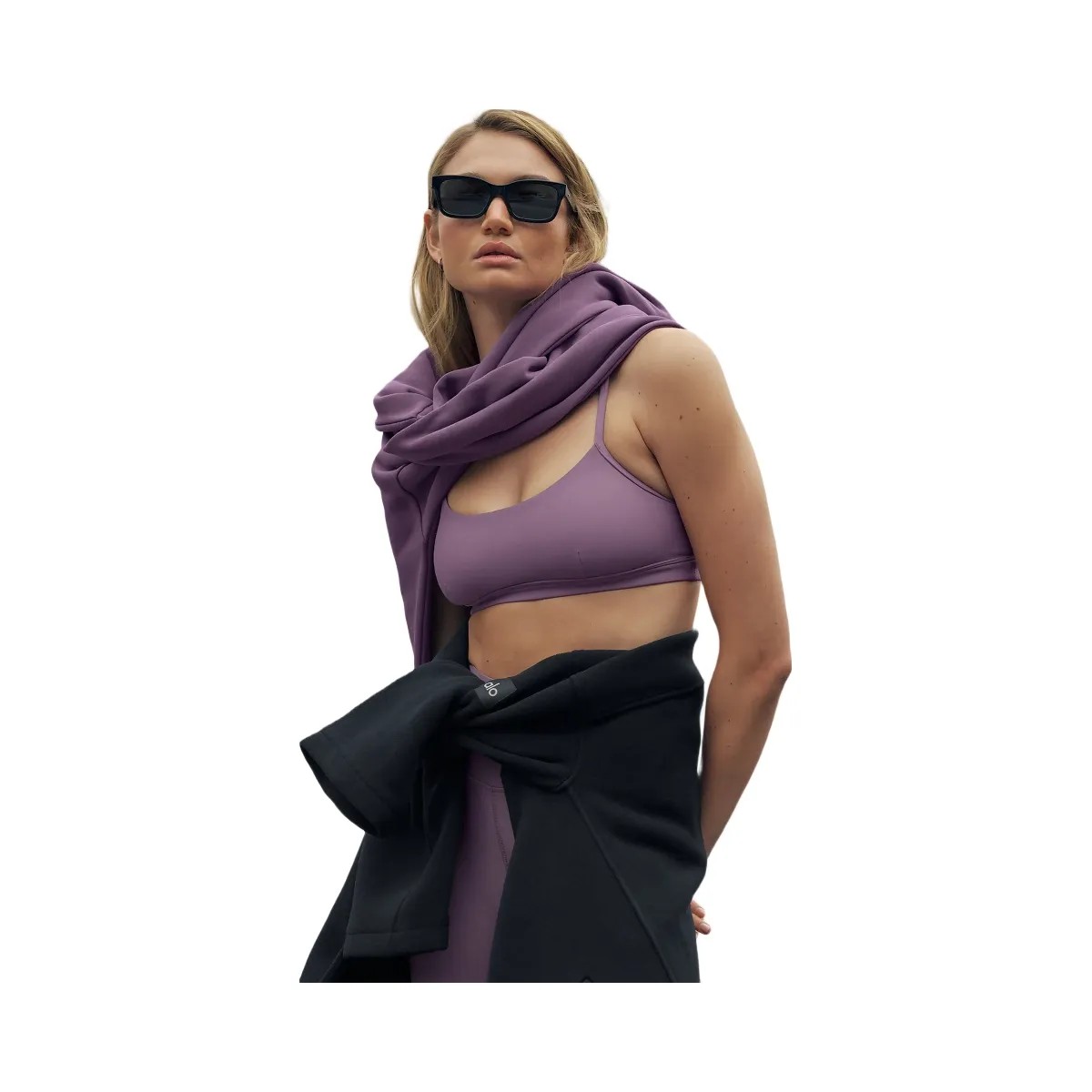 Alo Women's Airlift Intrigue Bra - Plum Kiss - HypeFly India View 5