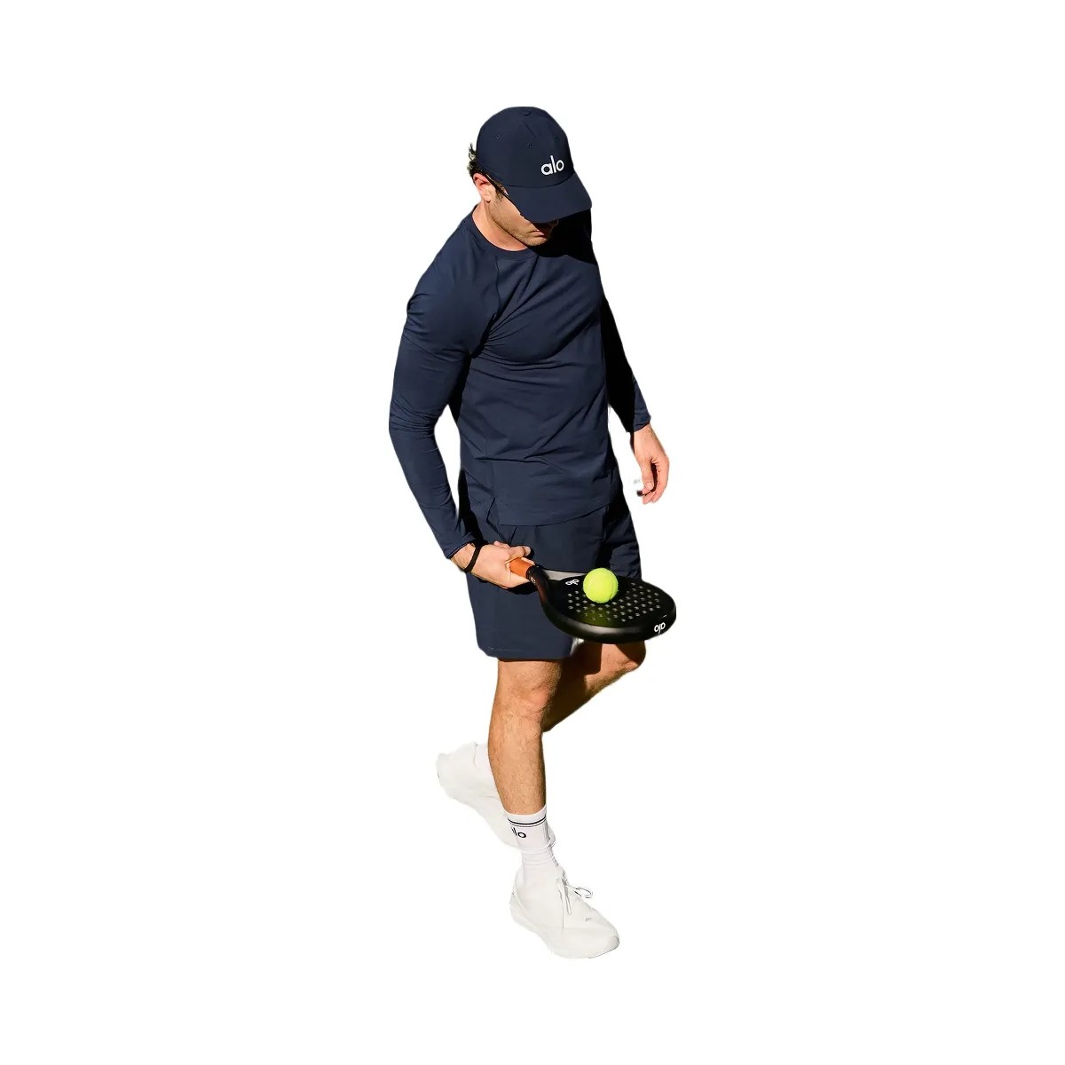 Alo Men's ALO Vapor Crewneck Long Sleeve - Navy - HypeFly India View 5