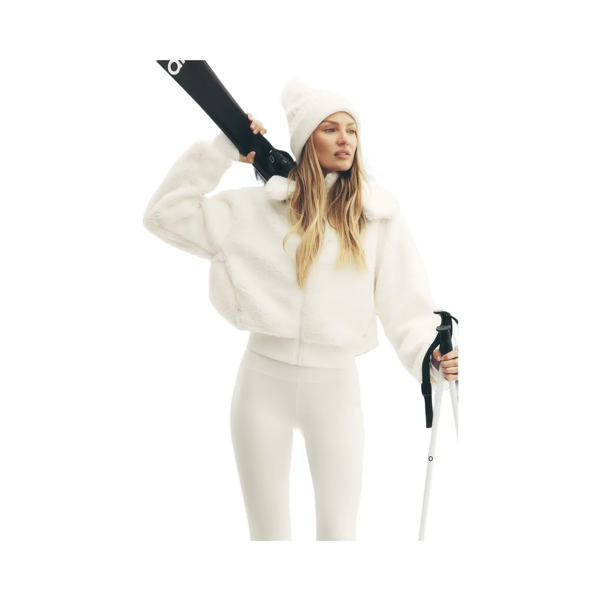 Alo Women's Foxy Sherpa Jacket - Ivory - HypeFly India View 6