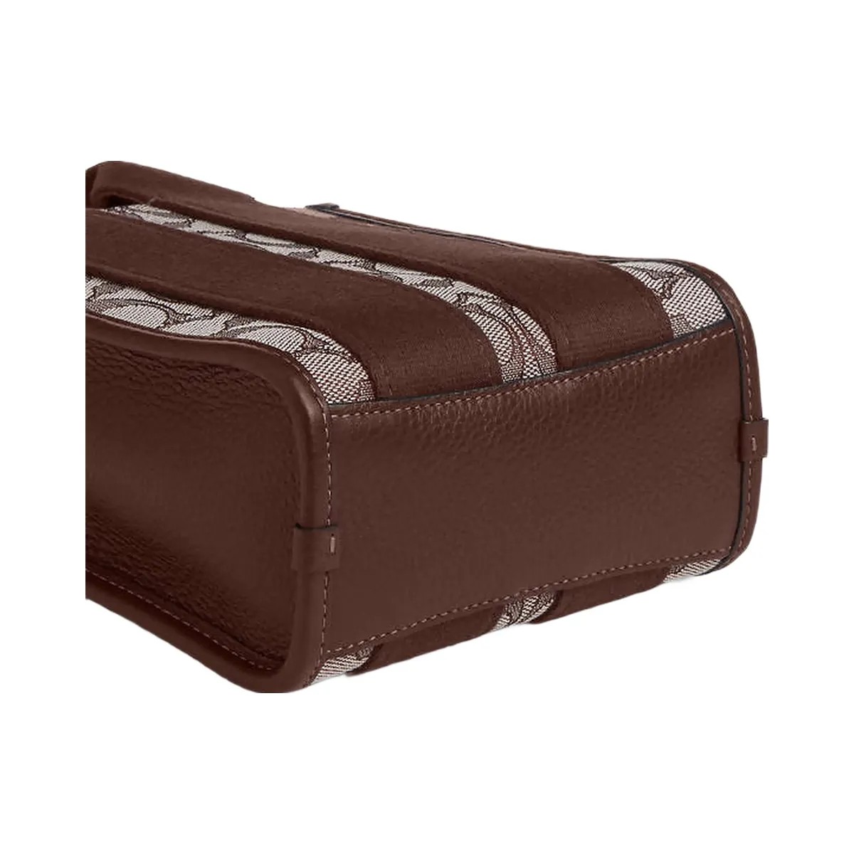 Coach Smith Mini Tote Bag In Signature Jacquard Signature Jacquard-Silver-Oak-Maple - HypeFly India View 4