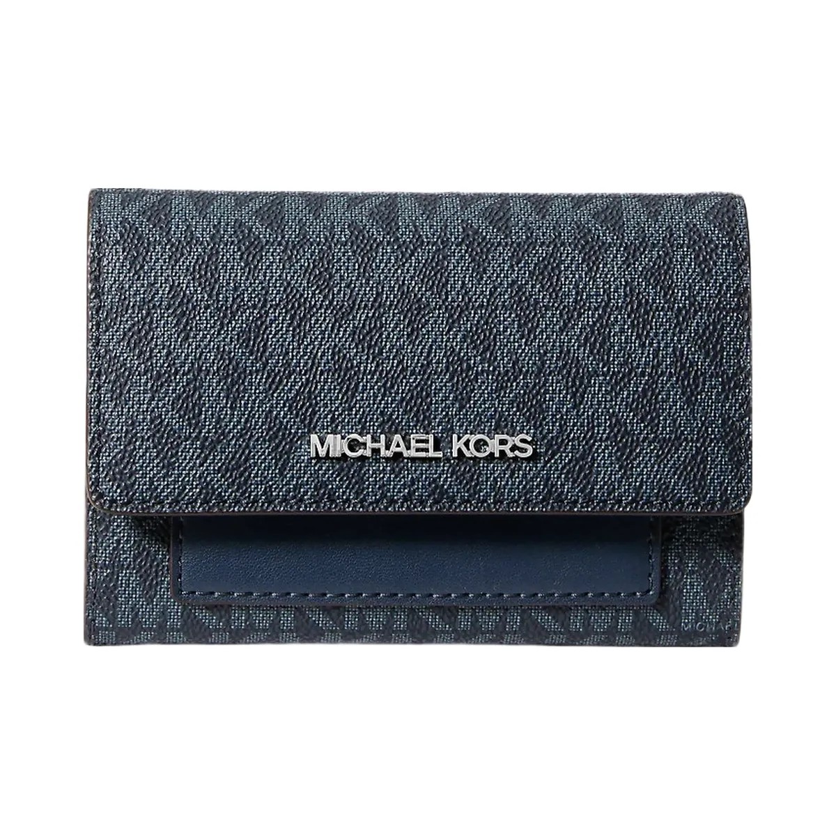 Michael Kors Jet Set Medium Signature Logo 2-in-1 Wallet Admiral - HypeFly India View 1